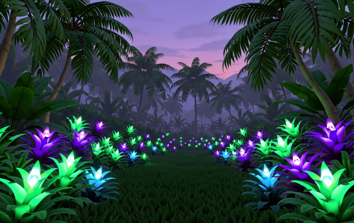 Neon Jungle Adventure visuals